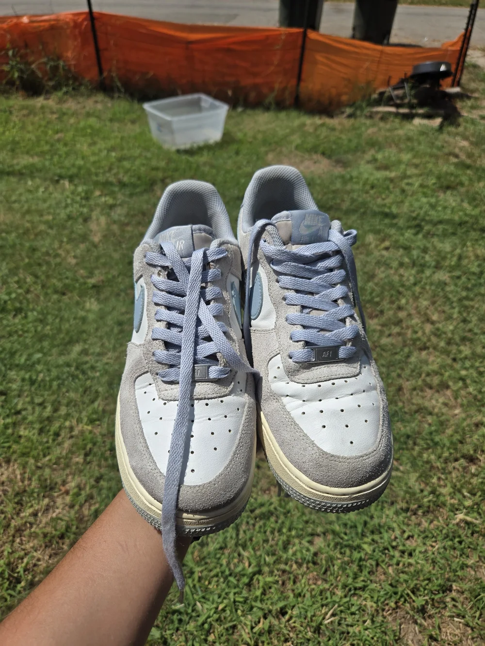 Nike Women’s Low-Top Casual Sneakers in Light Blue and Cream